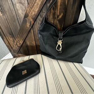 Pebble leather black HOBO purse
